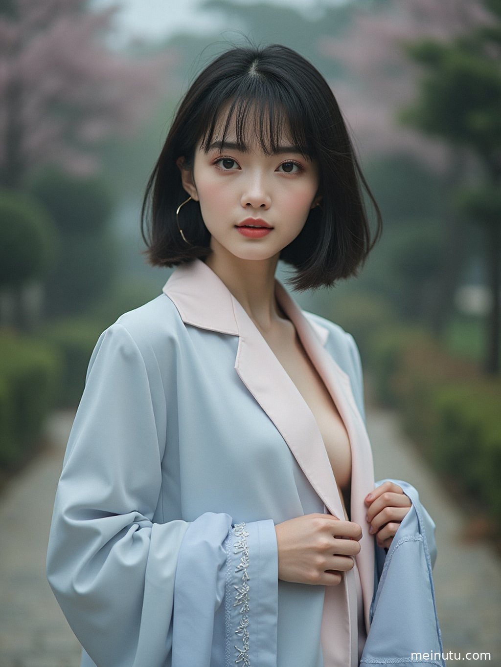 4K asian girl wallpaper featuring an adult woman in soft window light with cinematic shadows and a gentle close-up mood.