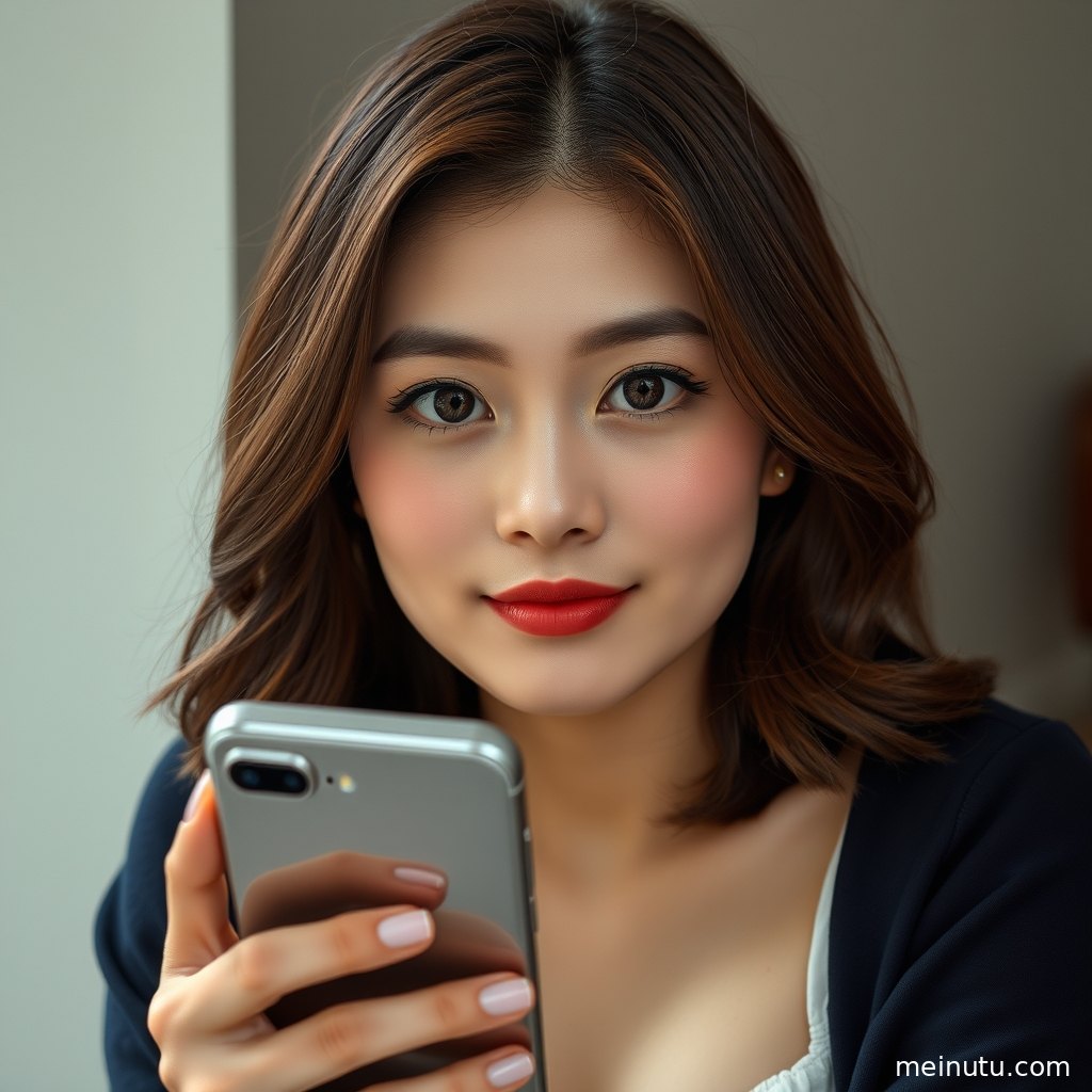 asian model身穿浅色服饰倚靠地面，呈现温柔风高清壁纸美女写真。