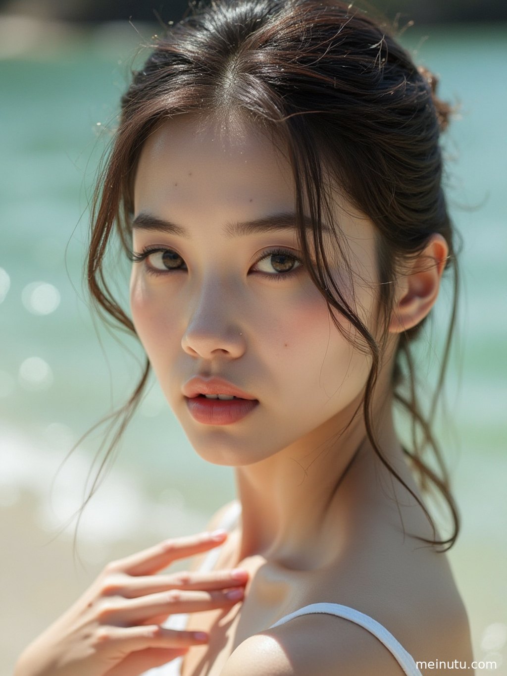 Desktop wallpaper with morning overcast diffused light on close-up natural details, soft Asian aesthetic mood