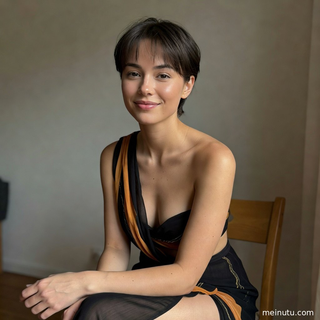 海边暖色侧光下的年轻成年女性全身动漫壁纸高清图。