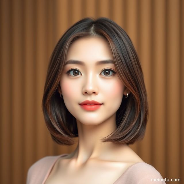 高清壁纸电脑写真｜亚洲美女极简棚拍柔和逆光桌面壁纸