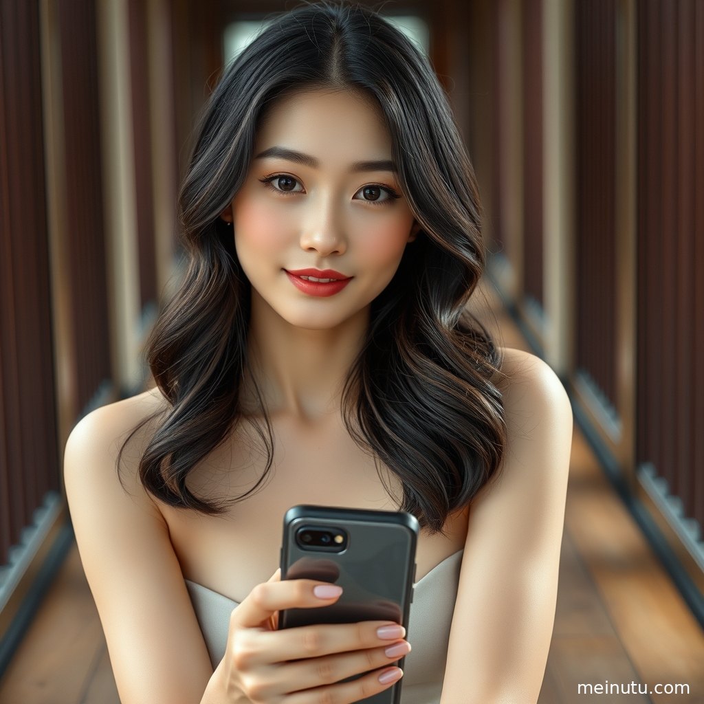 成年女性以侧身姿态置于暖色逆光中，适合桌面壁纸收藏。