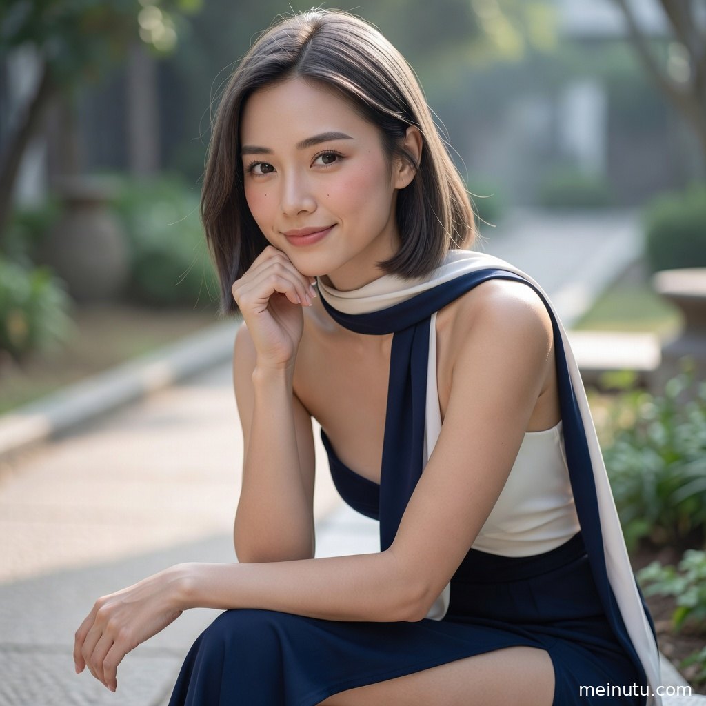 4K美女壁纸竖版构图，浅色背景突出人物轮廓与细腻画质。