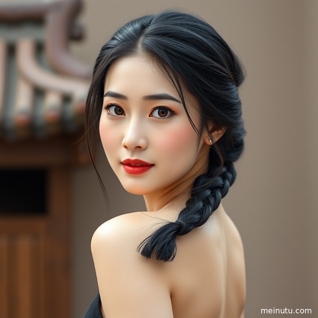 年轻成年女性侧脸特写手机壁纸美女，夕阳光线勾勒发丝与面部轮廓。