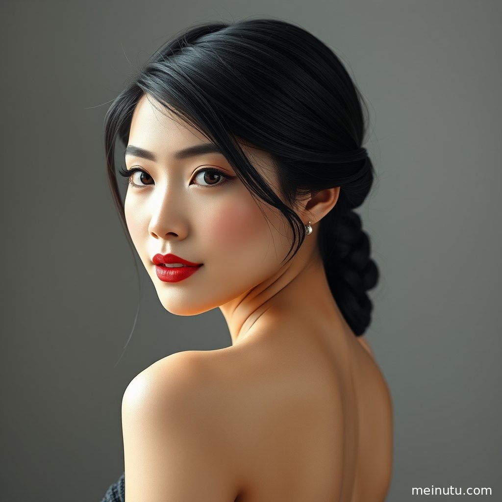黄昏街景氛围中的4K美女壁纸，近景细节呈现温柔表情与质感服饰。